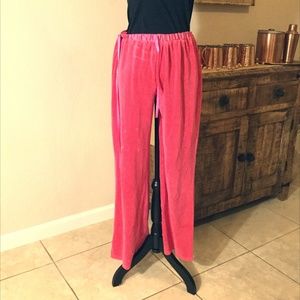 Pink Velour Betsey Johnson Pajama Pants L